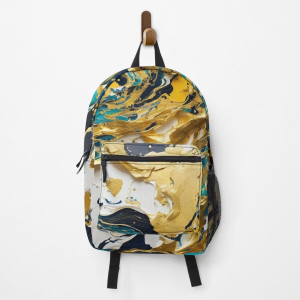 Item preview, Abstract Teal And Gold Paint Splatter Splash Black White Effect designed and sold by Moonsiess.