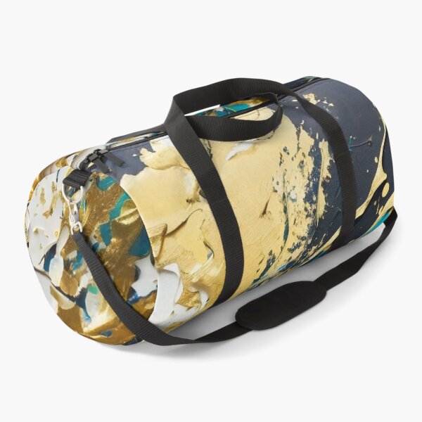 Item preview, Abstract Teal And Gold Paint Splatter Splash Black White Effect designed and sold by Moonsiess.