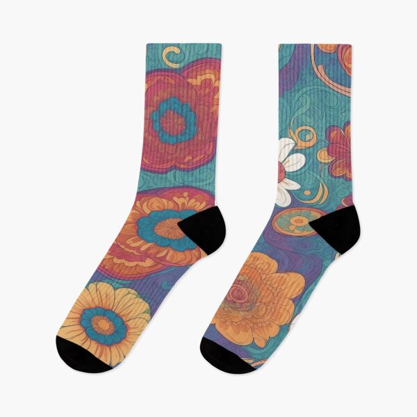Item preview, Flower Power Colourful Floral Pattern designed and sold by druidwolfart.
