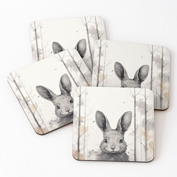 Item preview, Misty boreal watercolor rabbit designed and sold by etherElric.