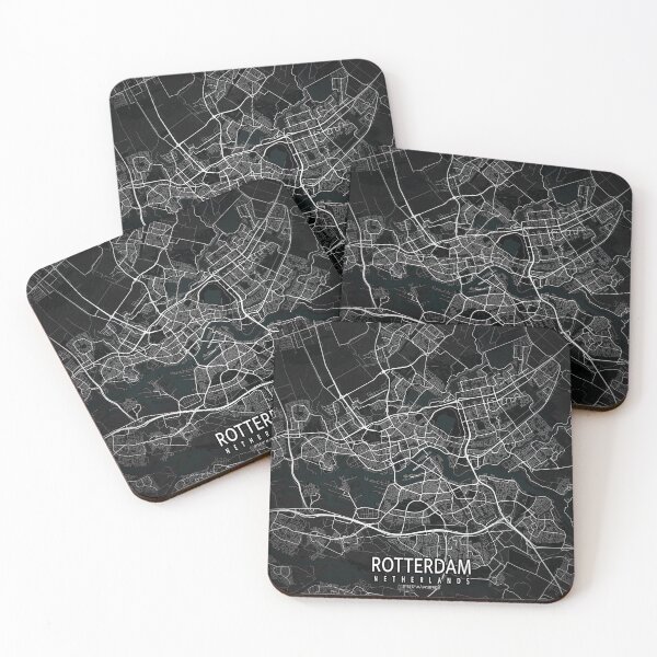 Item preview, Rotterdam City Map of Netherlands - Dark designed and sold by deMAP.