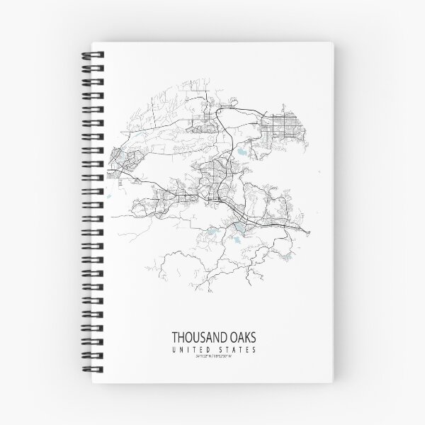 Item preview, Thousand Oaks City Map of California, USA - Circle designed and sold by deMAP.
