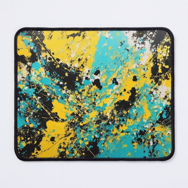 Item preview, Abstract Teal And Gold Paint Splash Splatter Pattern designed and sold by Moonsiess.