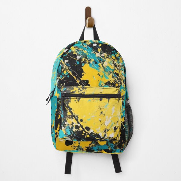 Item preview, Abstract Teal And Gold Paint Splash Splatter Pattern designed and sold by Moonsiess.
