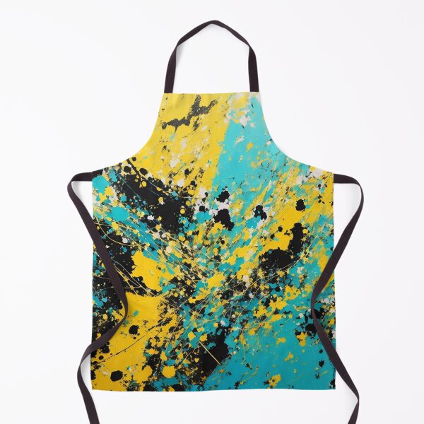 Item preview, Abstract Teal And Gold Paint Splash Splatter Pattern designed and sold by Moonsiess.