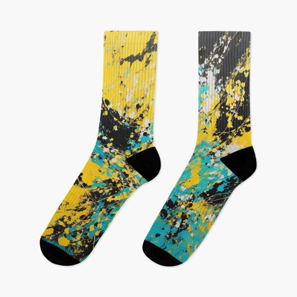 Item preview, Abstract Teal And Gold Paint Splash Splatter Pattern designed and sold by Moonsiess.