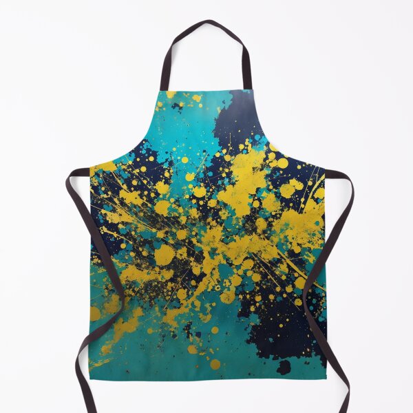 Item preview, Color Splash Blue Teal And Gold Paint Splatter designed and sold by Moonsiess.