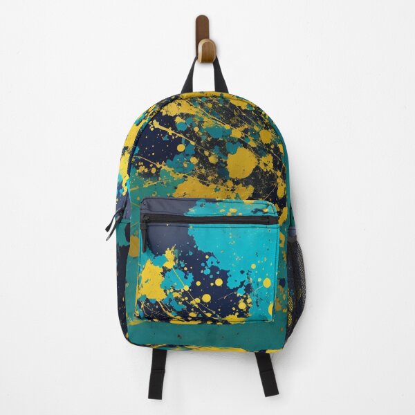 Item preview, Color Splash Blue Teal And Gold Paint Splatter designed and sold by Moonsiess.