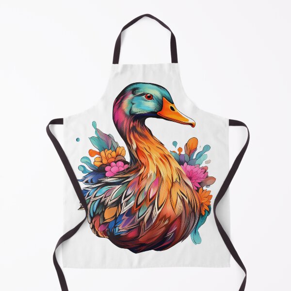 Item preview, Psychedelic Duck Splash Watercolor Portrait designed and sold by meganohm.