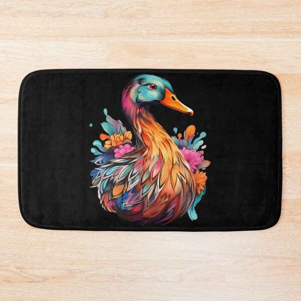 Item preview, Psychedelic Duck Splash Watercolor Portrait designed and sold by meganohm.