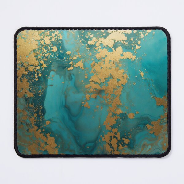 Item preview, Mystical Elegant Teal And Golden Abstract Texture designed and sold by Moonsiess.