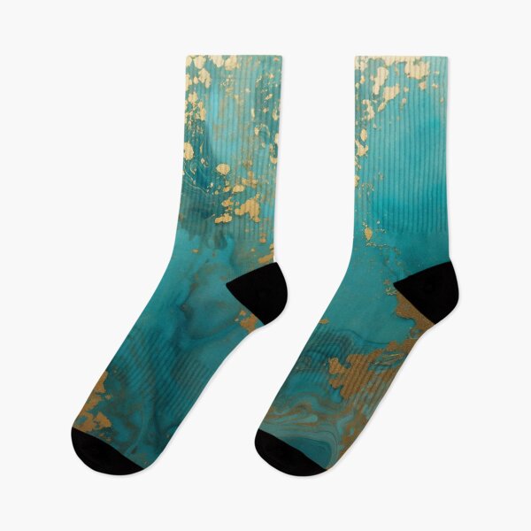 Item preview, Mystical Elegant Teal And Golden Abstract Texture designed and sold by Moonsiess.