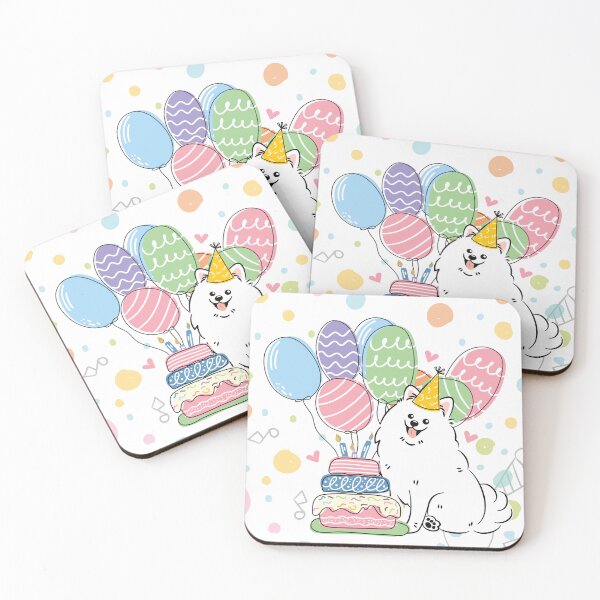 Item preview, American Eskimo Dog Eskie Birthday Party  designed and sold by Lulupainting.