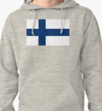 Finnish Flag / Finland Flag Pullover Hoodie