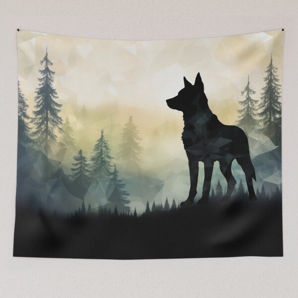 Item preview, Misty boreal watercolor dog shadow designed and sold by etherElric.