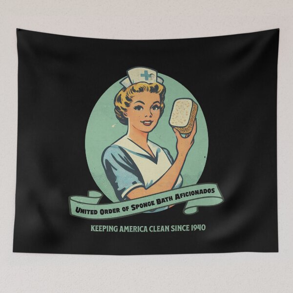 Item preview, 1940's Vintage Nurse Sponge Bath Design designed and sold by AmorcitoDesigns.