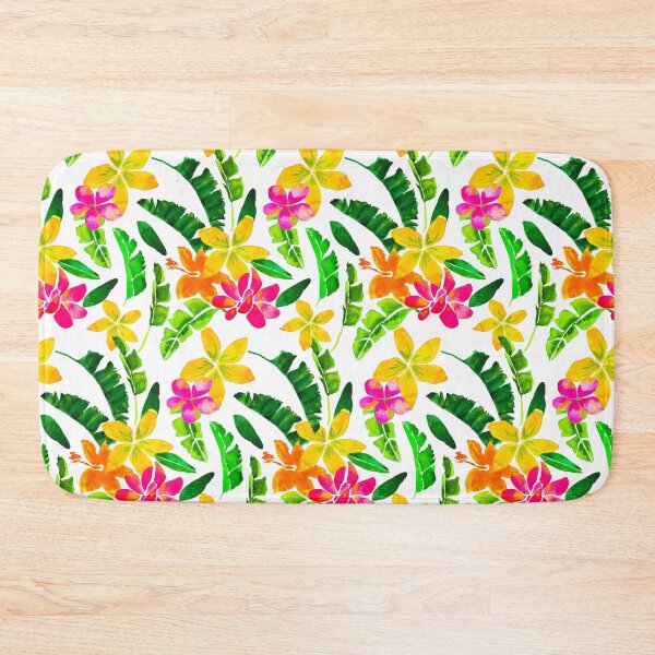 Item preview, Tropical Banana Leaf Hibiscus Pattern designed and sold by KatrinMcgooganArt.