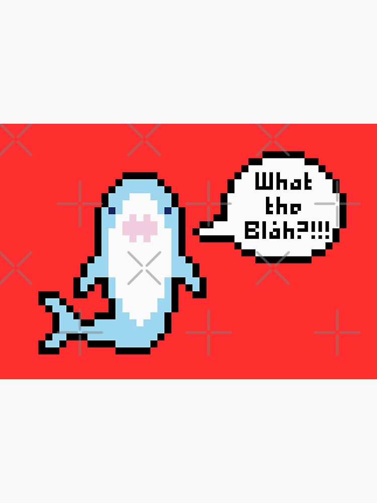 Blahaj Says, What the Blåh?! Pixel Art