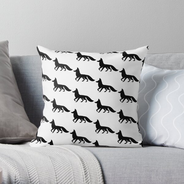 Dark Fox Throw Pillow