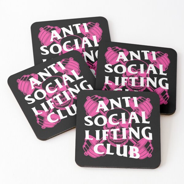 Item preview, Anti Social Lifting Club Skull Dumbbells Hot Pink designed and sold by Too Sweet.