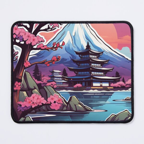 Item preview, Calm Landscape with Sakura and Mountain designed and sold by StickerBlastUS.
