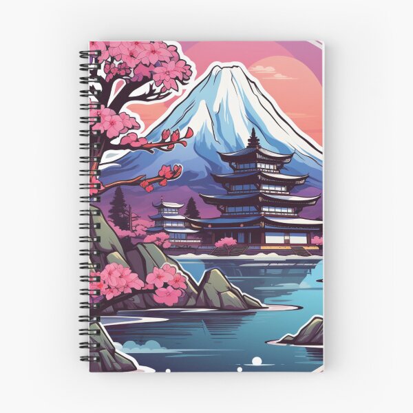 Item preview, Calm Landscape with Sakura and Mountain designed and sold by StickerBlastUS.
