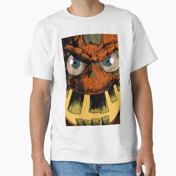 Smiling Halloween Pumpkin Animated Comic Character Art Classic T-Shirt