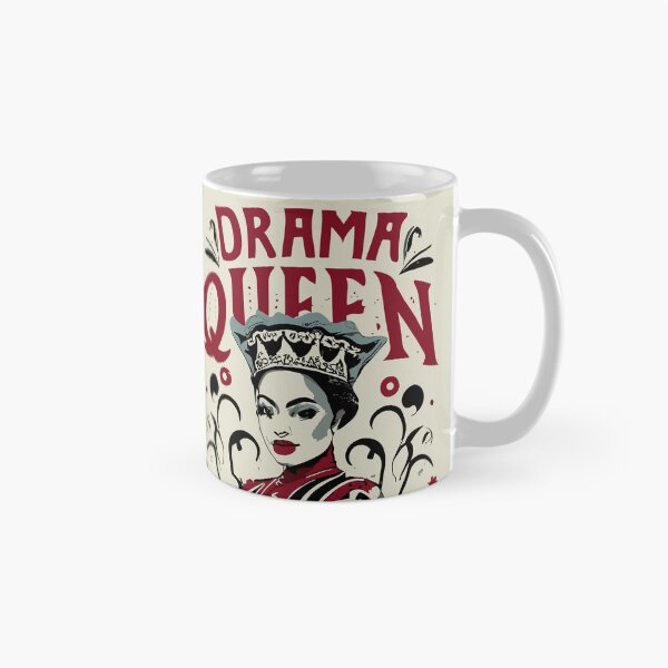Item preview, Drama Queen with a Crown and Dress Funny Quote - Royalty and Theatre Funny Puns  designed and sold by CoffeeJoeMugs.
