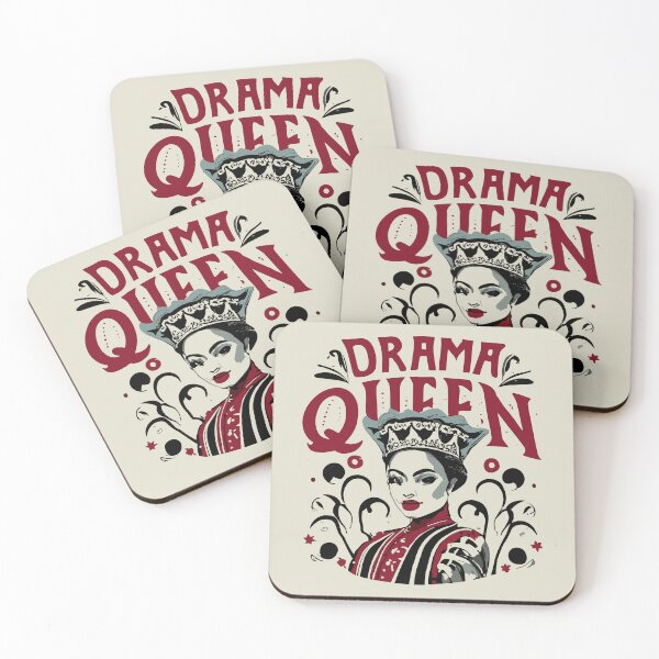 Item preview, Drama Queen with a Crown and Dress Funny Quote - Royalty and Theatre Funny Puns  designed and sold by CoffeeJoeMugs.