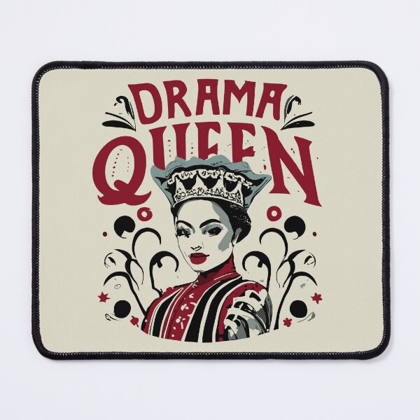 Item preview, Drama Queen with a Crown and Dress Funny Quote - Royalty and Theatre Funny Puns designed and sold by CoffeeJoeMugs.