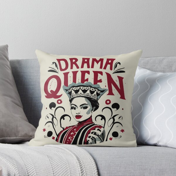 Item preview, Drama Queen with a Crown and Dress Funny Quote - Royalty and Theatre Funny Puns  designed and sold by CoffeeJoeMugs.