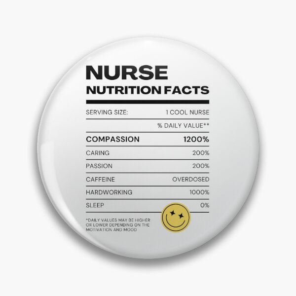 Item preview, Nurse Nutrition Facts (Black Font Version) designed and sold by QuixoticDigital.