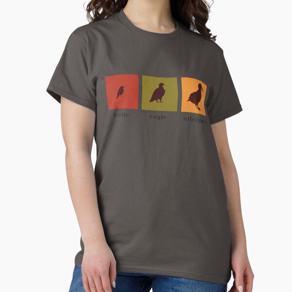 Vista previa del artículo con la obra «Golf Birdie Eagle Albatross (texto negro, colores de otoño)», diseñado y vendido por kkhanart.