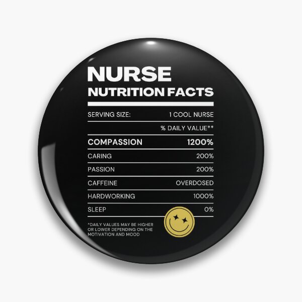 Item preview, Nurse Nutrition Facts (White Font Version) designed and sold by QuixoticDigital.