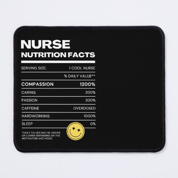 Item preview, Nurse Nutrition Facts (White Font Version) designed and sold by QuixoticDigital.