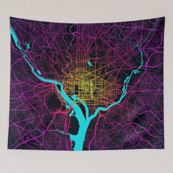 Item preview, Washington DC City Map of the United States - Neon designed and sold by deMAP.
