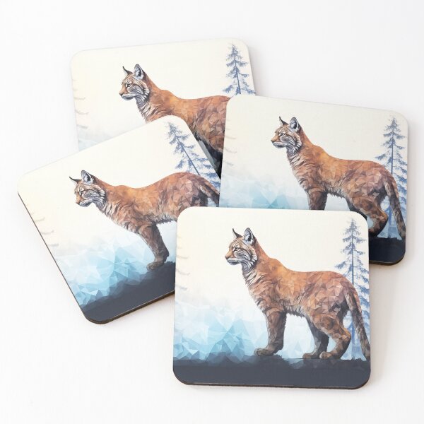 Item preview, Misty boreal watercolor lynx designed and sold by etherElric.