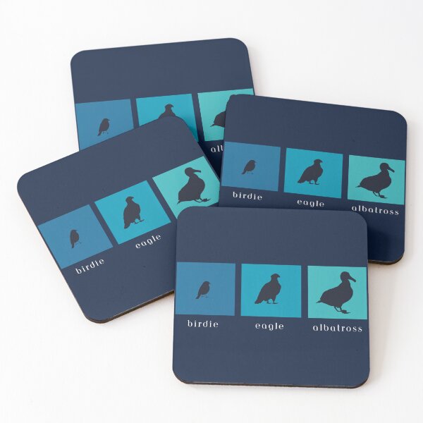 Item preview, Blue Golf Birdie Eagle Albatross with White Text designed and sold by kkhanart.