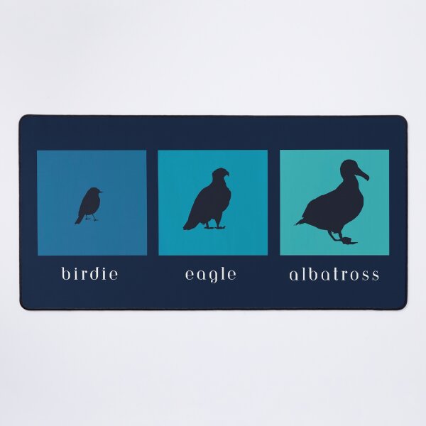 Item preview, Blue Golf Birdie Eagle Albatross with White Text designed and sold by kkhanart.