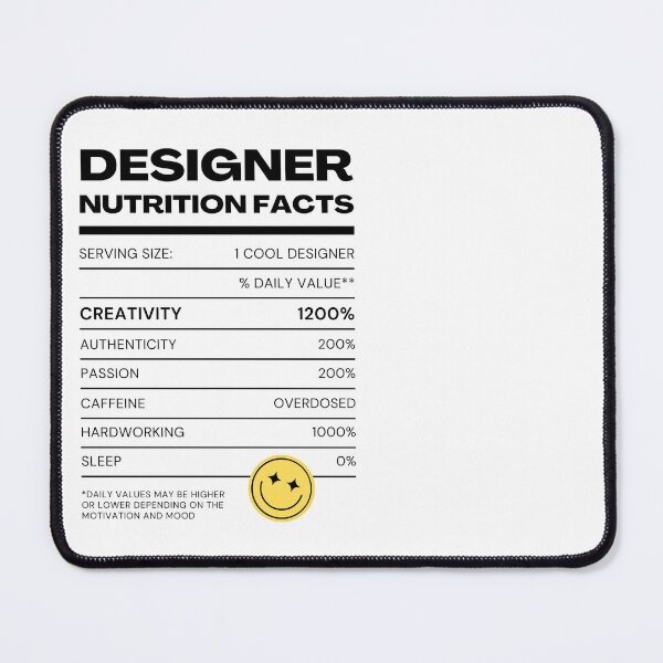 Item preview, Designer Nutrition Facts (Black Font Version) designed and sold by QuixoticDigital.