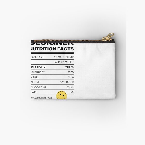 Item preview, Designer Nutrition Facts (Black Font Version) designed and sold by QuixoticDigital.