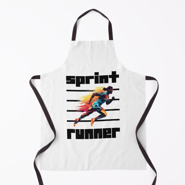 Item preview, Colorful Silhouette of an Athletic Sprint runner on fire, black lines designed and sold by Moe-Hagag.