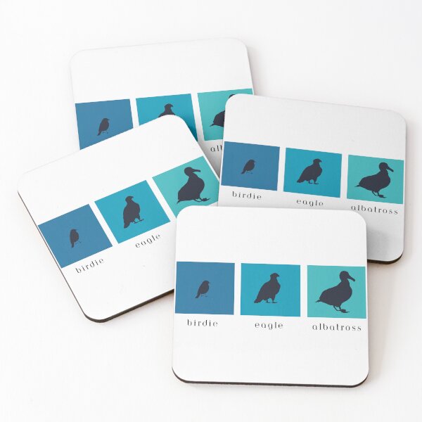 Item preview, Blue Golf Birdie Eagle Albatross with Black Text designed and sold by kkhanart.