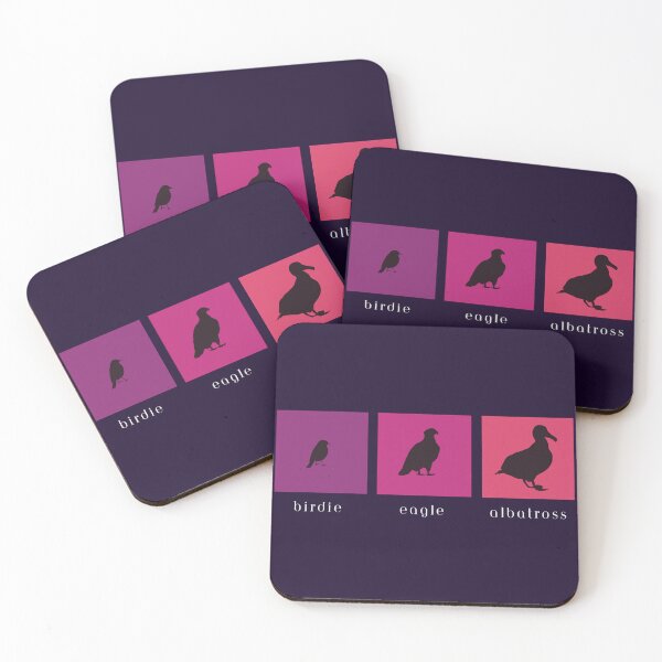 Item preview, Pink Golf Birdie Eagle Albatross with White Text designed and sold by kkhanart.