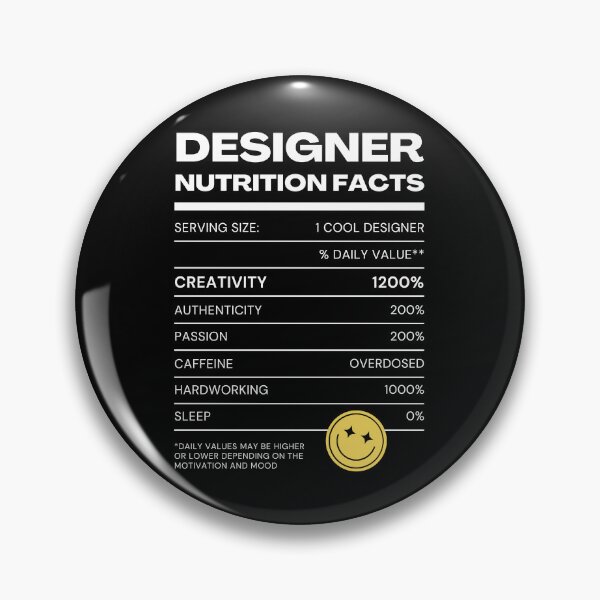 Item preview, Designer Nutrition Facts (White Font Version) designed and sold by QuixoticDigital.