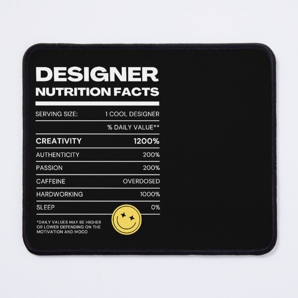 Item preview, Designer Nutrition Facts (White Font Version) designed and sold by QuixoticDigital.