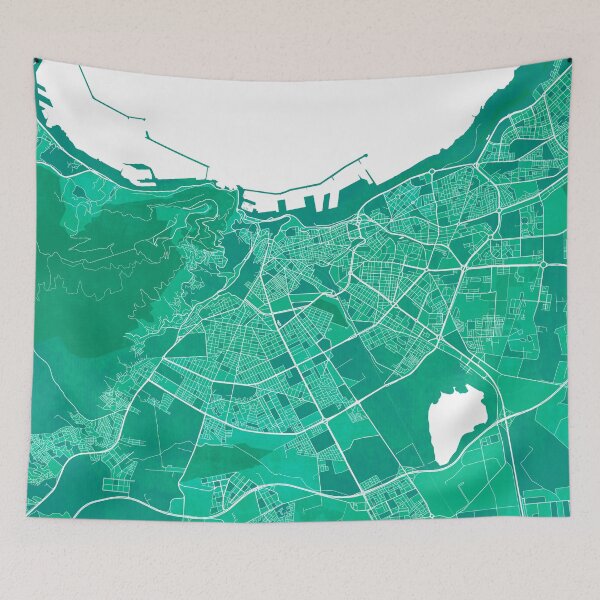 Item preview, Oran City Map of Algeria - Watercolor designed and sold by deMAP.