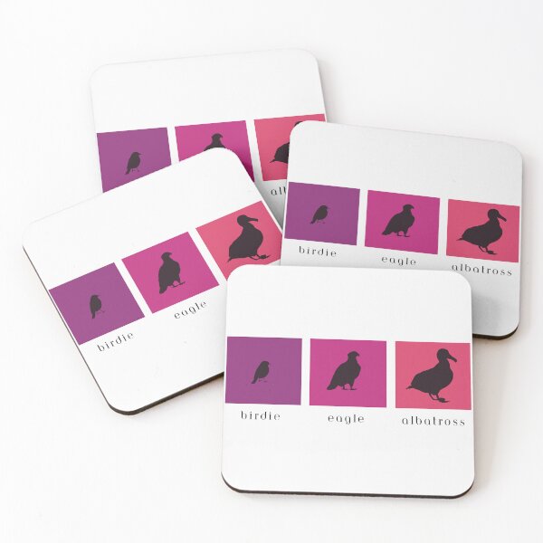 Item preview, Pink Golf Birdie Eagle Albatross with Black Text designed and sold by kkhanart.