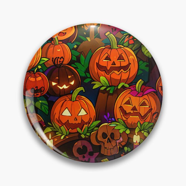 Item preview, Halloween Pumpkin Spooky Skulls Anime Digital Art designed and sold by YabaiArts.