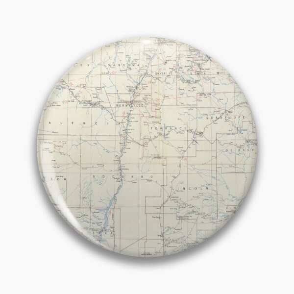 Item preview, Vintage New Mexico Postal Routes Map (1952) designed and sold by BravuraMedia.